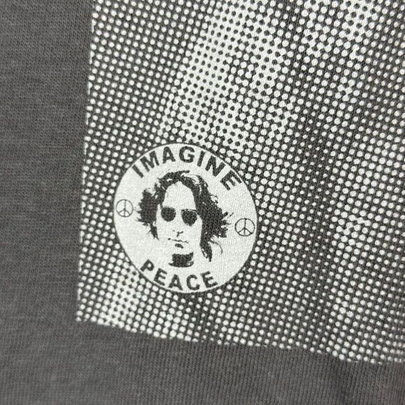 John Lennon Shirt Mens Medium Graphic Tee Imagine Peace Anvil Blue Bar Tag Y2K - Picture 6 of 14
